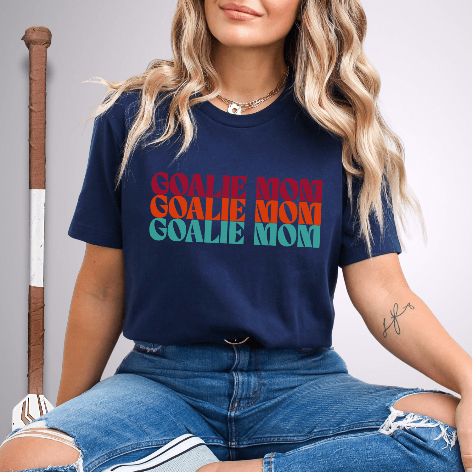 Goalie Mom T-Shirt Navy / S T-Shirt