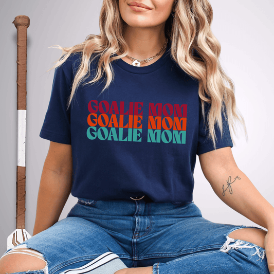 Goalie Mom T-Shirt Navy / S T-Shirt
