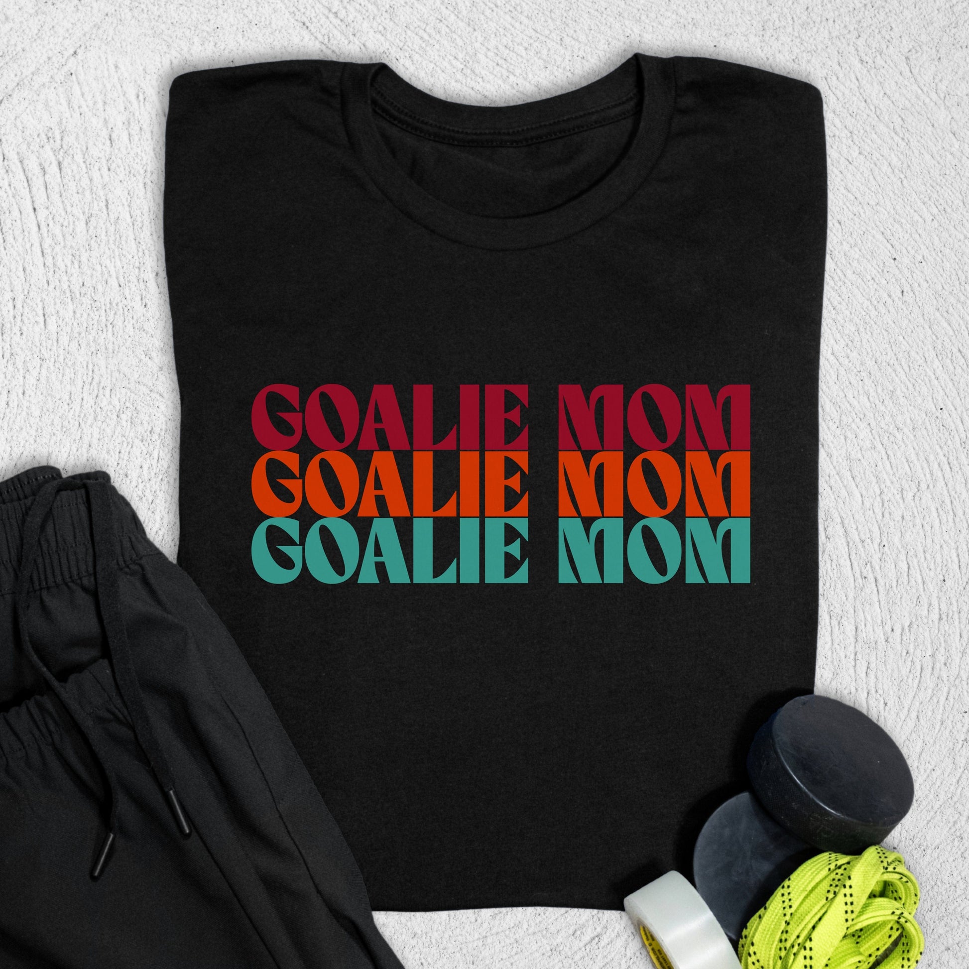 Goalie Mom x3 T-Shirt Black / S T-Shirt