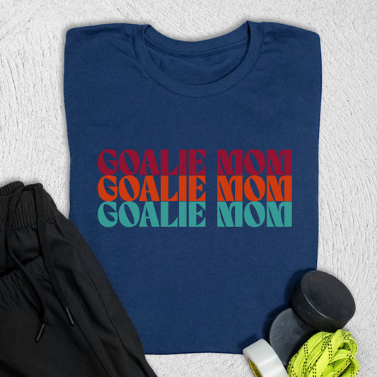 Goalie Mom x3 T-Shirt Navy / S T-Shirt