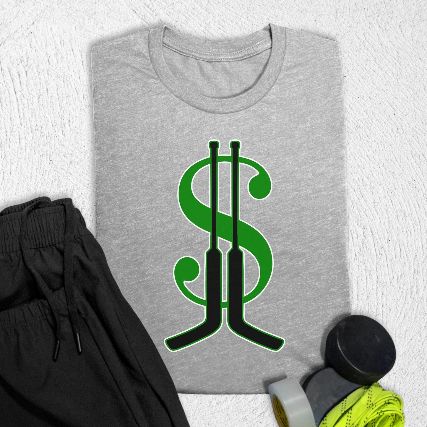 Goalie Money Sticks T-Shirt S / Athletic Heather T-Shirt