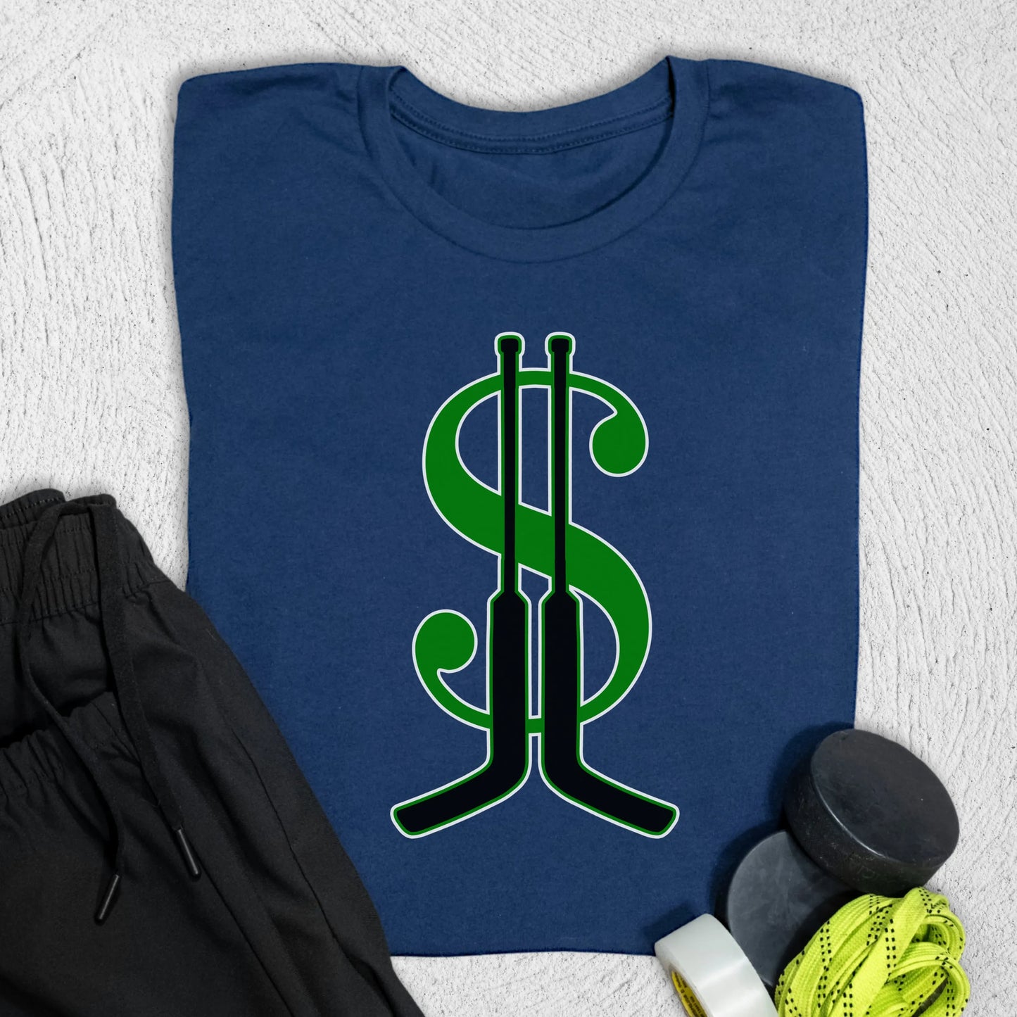 Goalie Money Sticks T-Shirt S / Navy T-Shirt