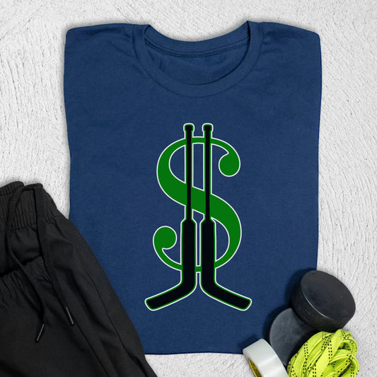 Goalie Money Sticks T-Shirt S / Navy T-Shirt