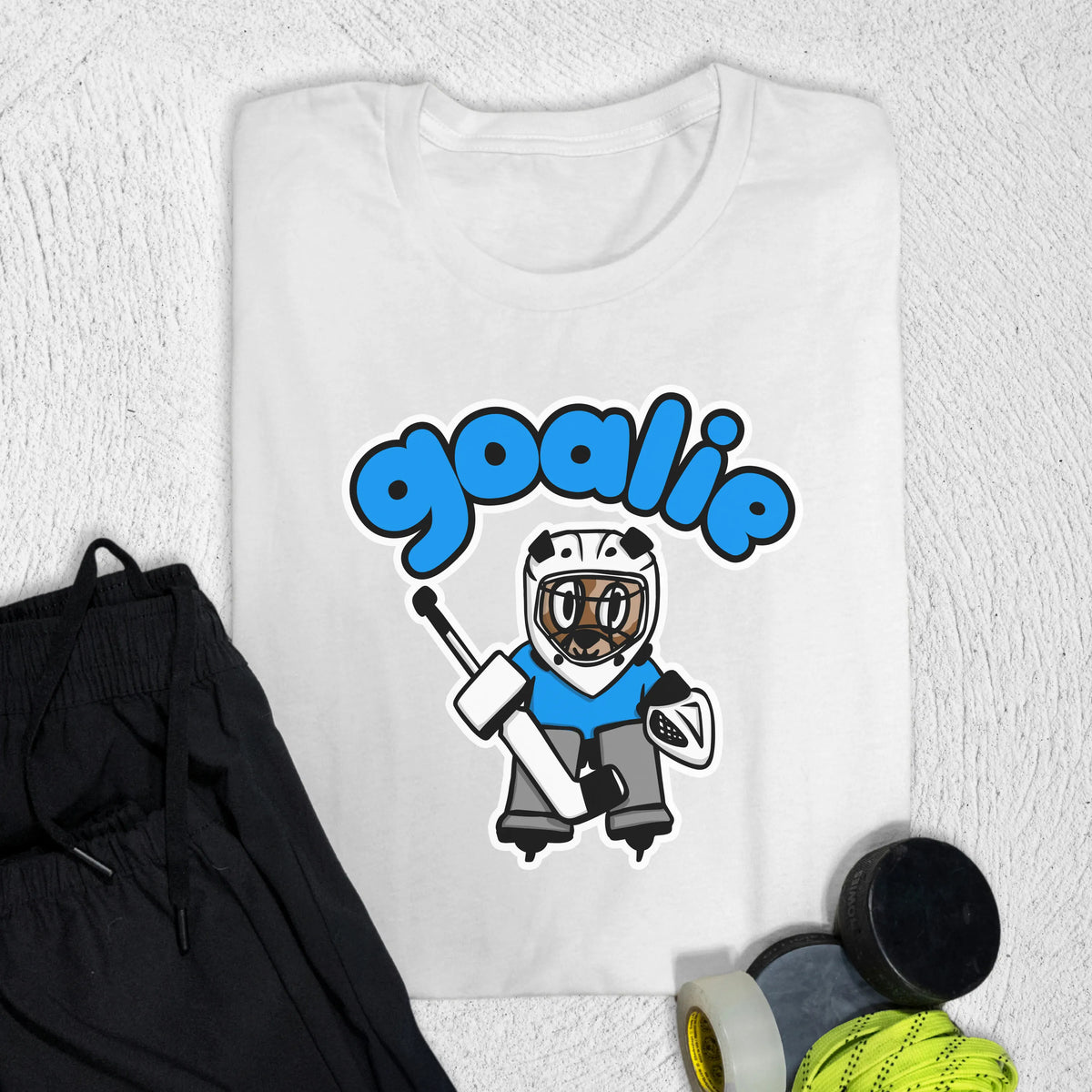 Goalie Pup T-Shirt S / White T-Shirt
