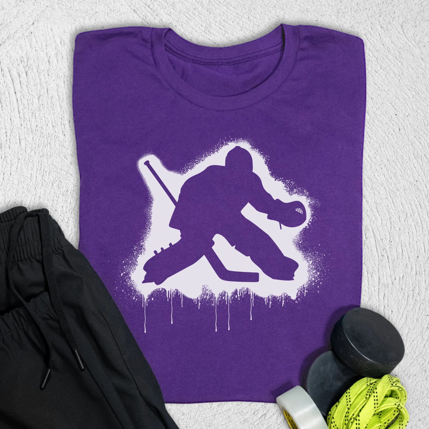 Goalie Stencil T-Shirt S / Team Purple T-Shirt
