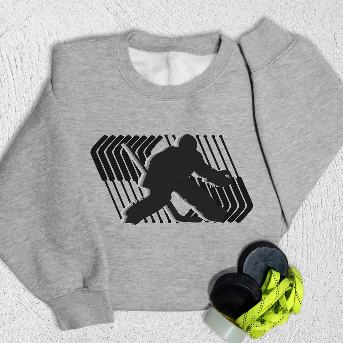 Goalie Sticks Sweatshirt Heather Grey / S Sweatshirt