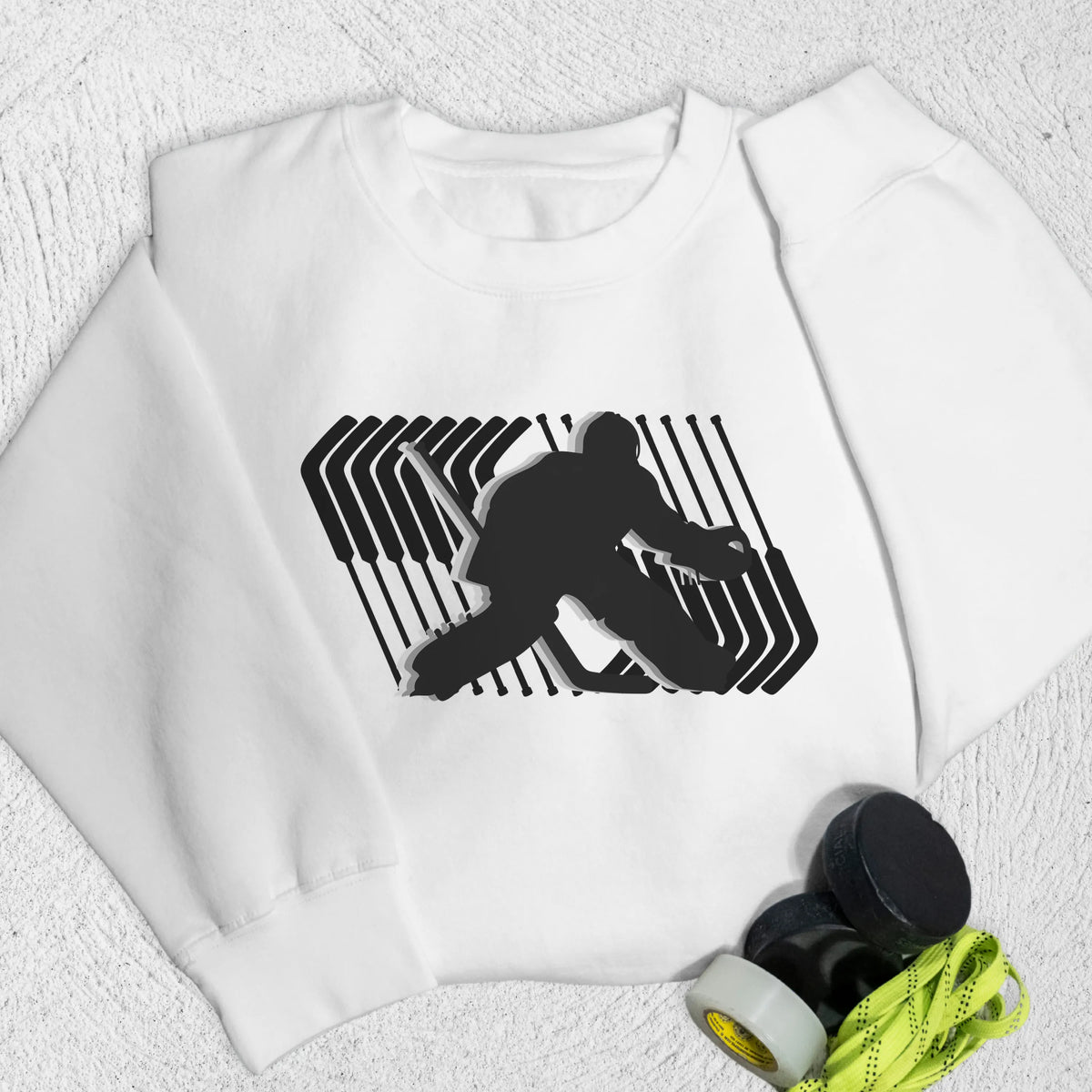 Goalie Sticks Sweatshirt White / S Sweatshirt