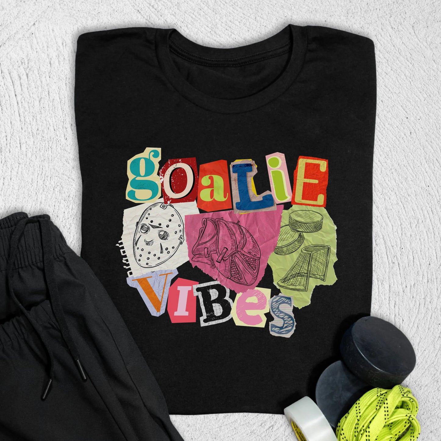 Goalie Vibes T-Shirt Black / S T-Shirt