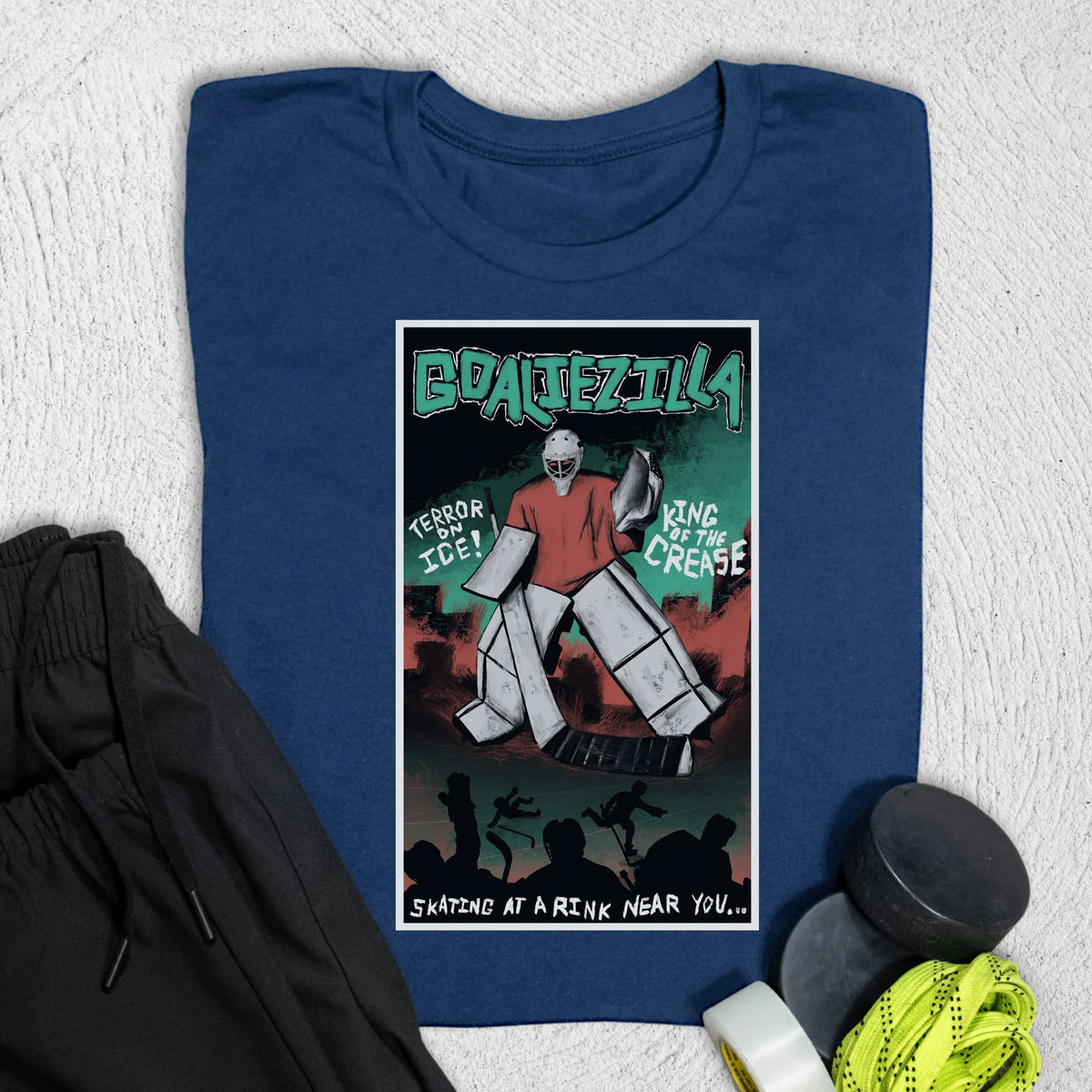 Goaliezilla T-Shirt S / Navy T-Shirt