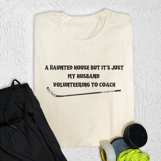 Haunted House Husband T-Shirt S / Natural T-Shirt