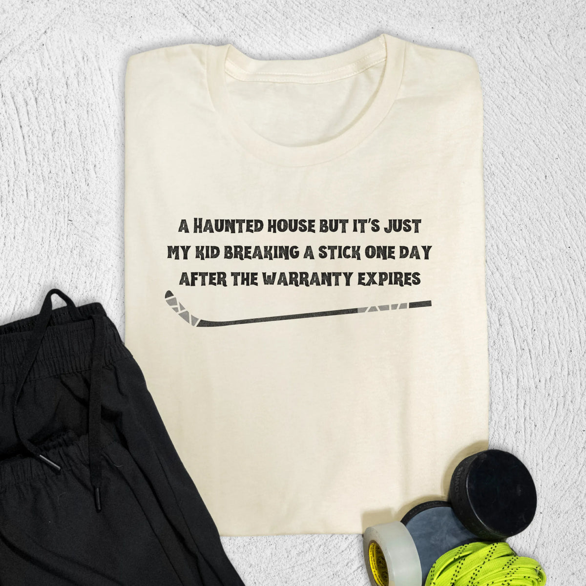 Haunted House Stick T-Shirt S / Natural T-Shirt