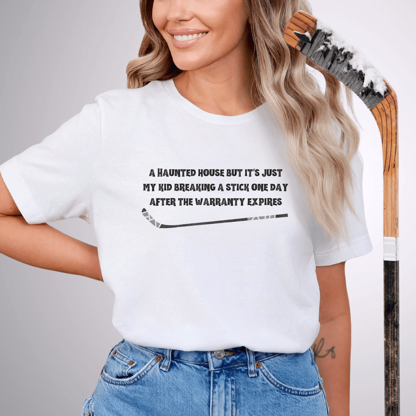 Haunted House with Broken Sticks T-Shirt White / S T-Shirt