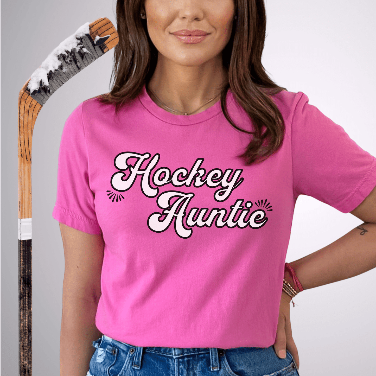 Hockey Auntie T-Shirt Charity Pink / S T-Shirt