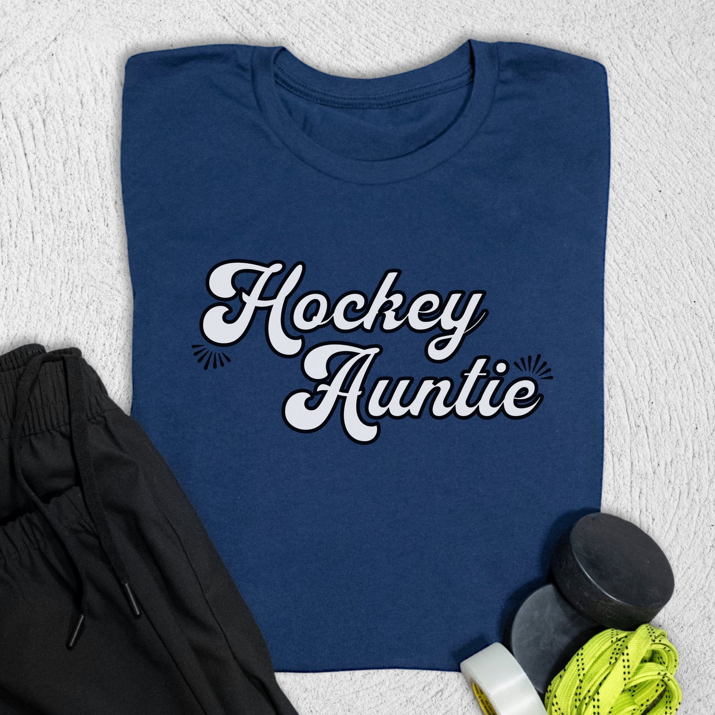 Hockey Auntie T-Shirt Navy / S T-Shirt