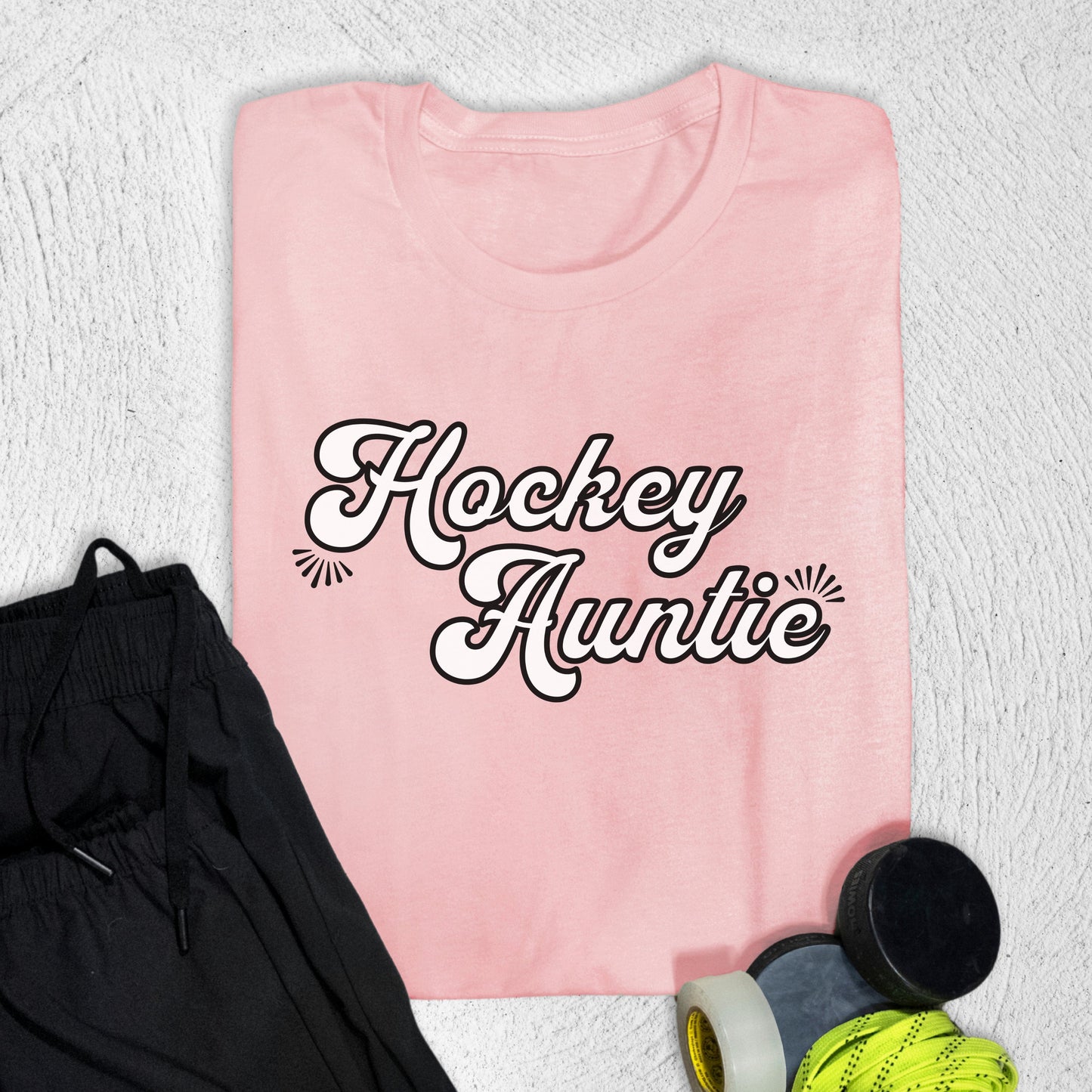 Hockey Auntie T-Shirt Pink / S T-Shirt