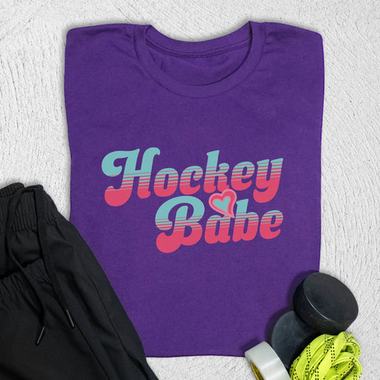 Hockey Babe T-Shirt Team Purple / S T-Shirt