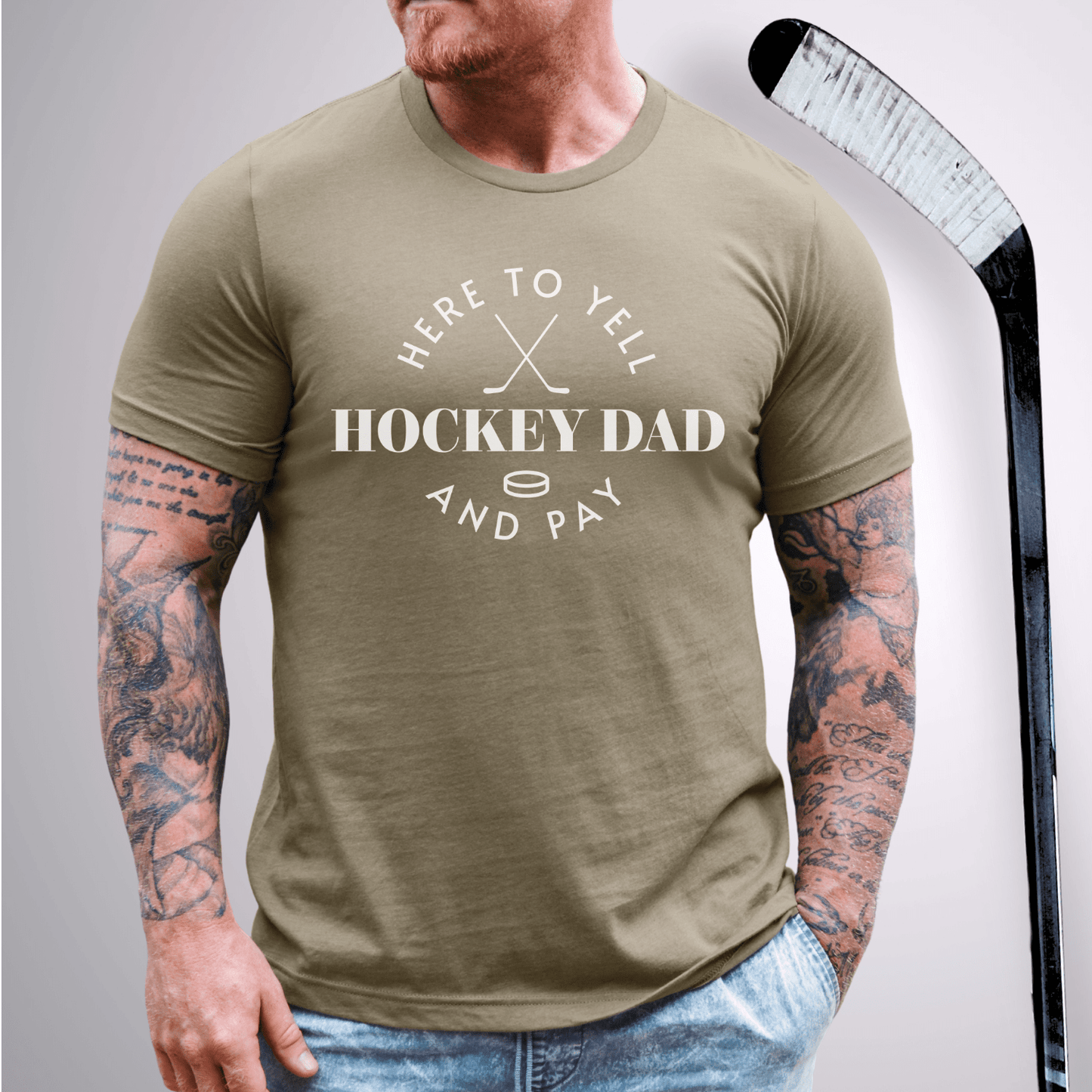 Hockey Dad T-Shirt Heather Olive / S T-Shirt