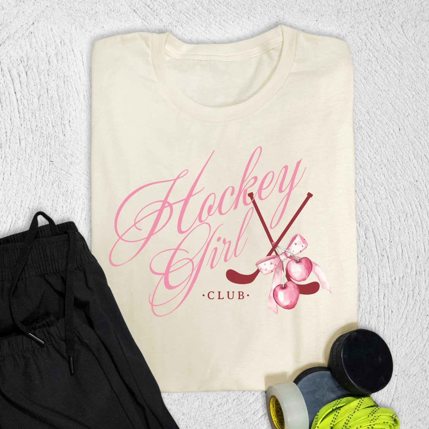 Hockey Girl Club T-Shirt Natural / S T-Shirt