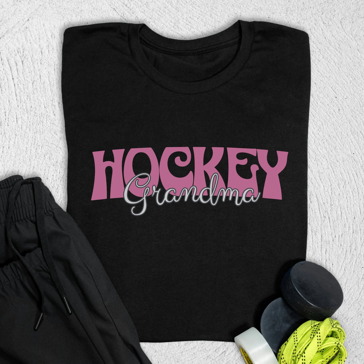 Hockey Grandma T-Shirt S / Black T-Shirt