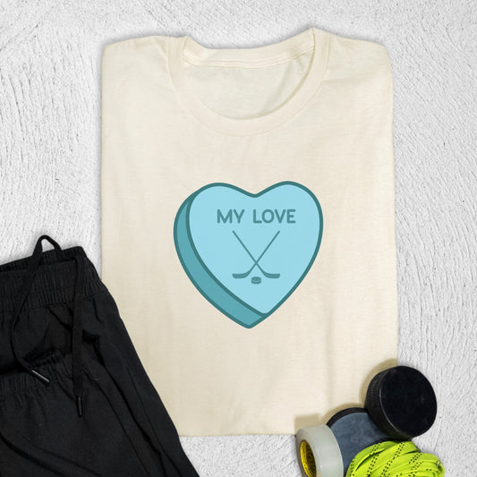 Hockey Heart T-Shirt Natural / S T-Shirt