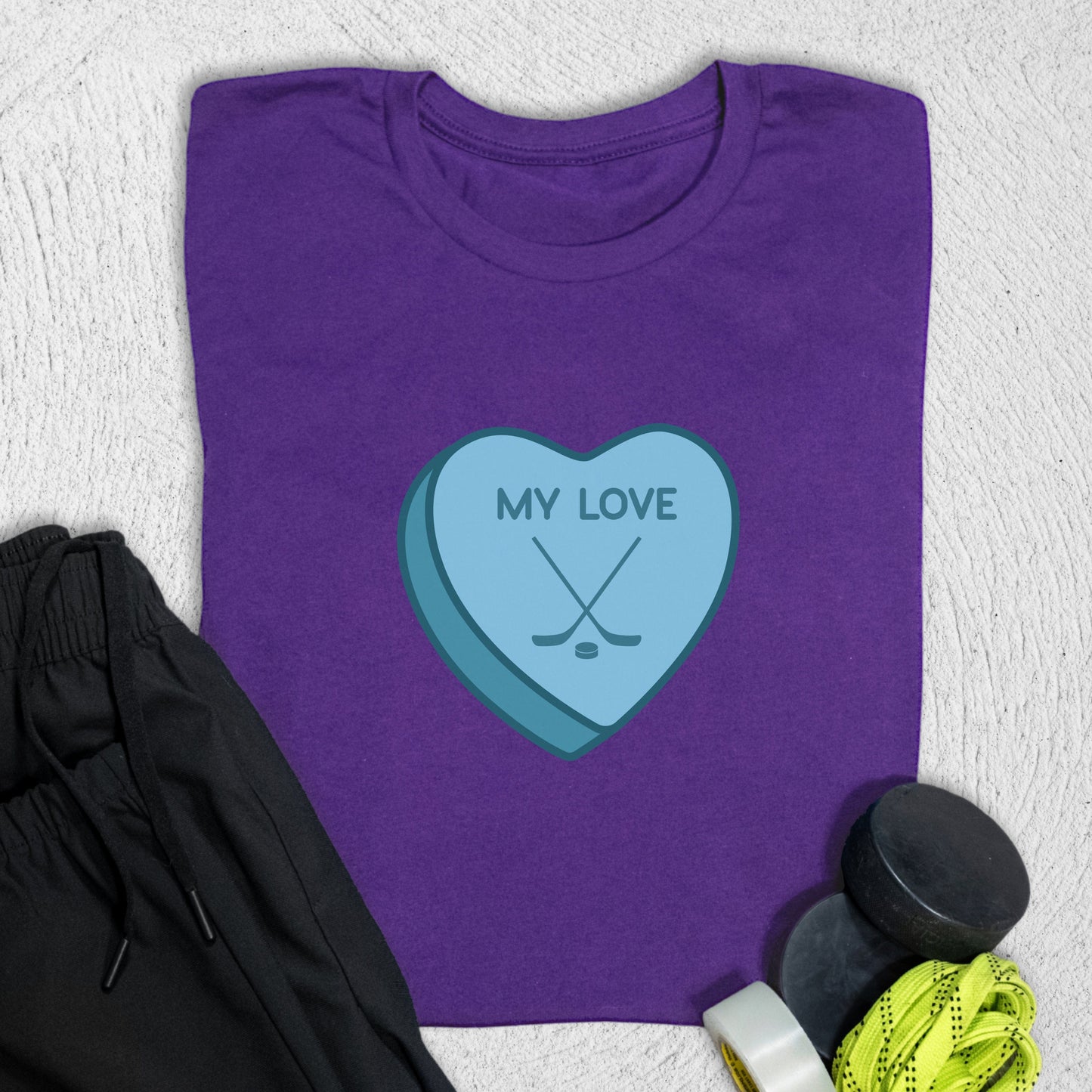 Hockey Heart T-Shirt Team Purple / S T-Shirt