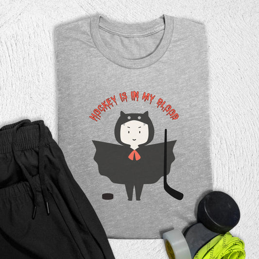 Hockey is in My Blood T-Shirt S / Athletic Heather T-Shirt