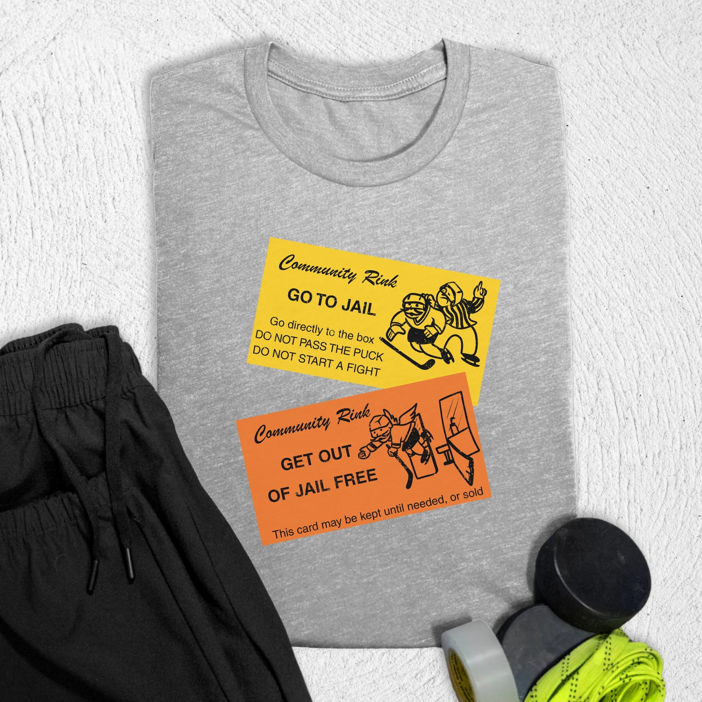 Hockey Jail T-Shirt Athletic Heather / S T-Shirt