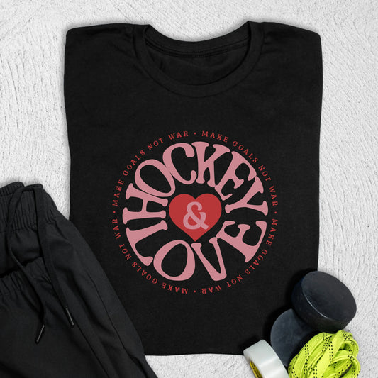 Hockey & Love T-Shirt S / Black T-Shirt
