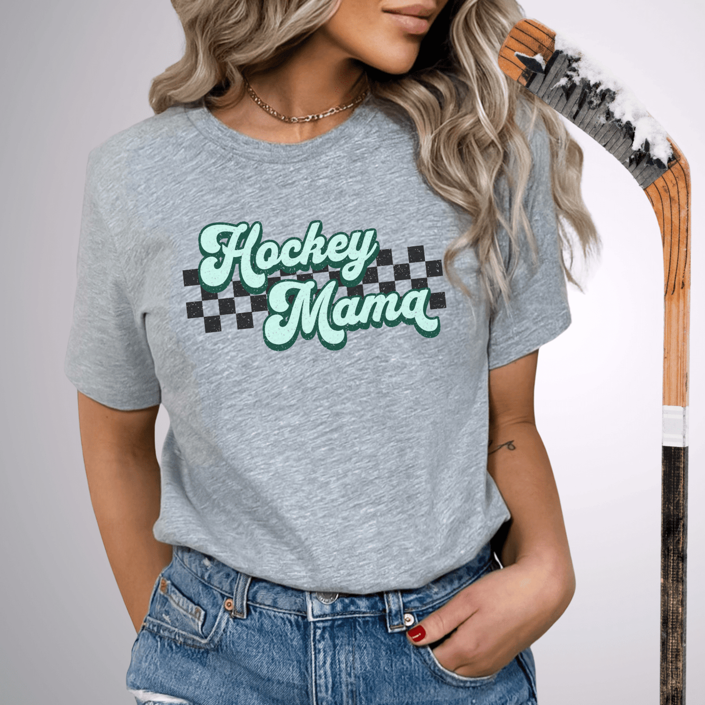 Hockey Mama T-Shirt Athletic Heather / S T-Shirt