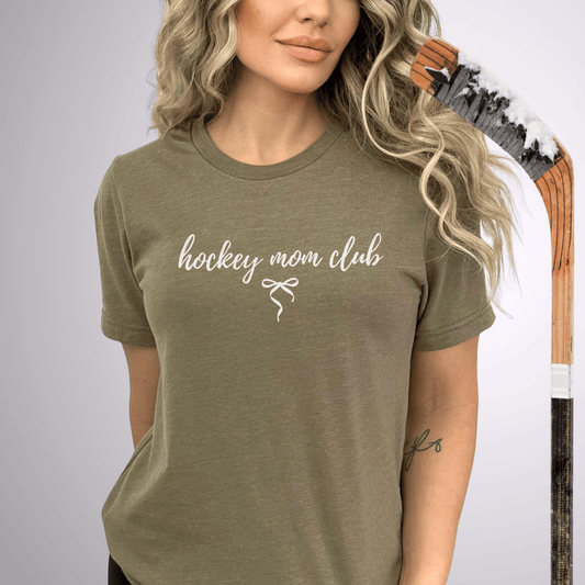 Hockey Mom Club T-Shirt Heather Olive / S T-Shirt