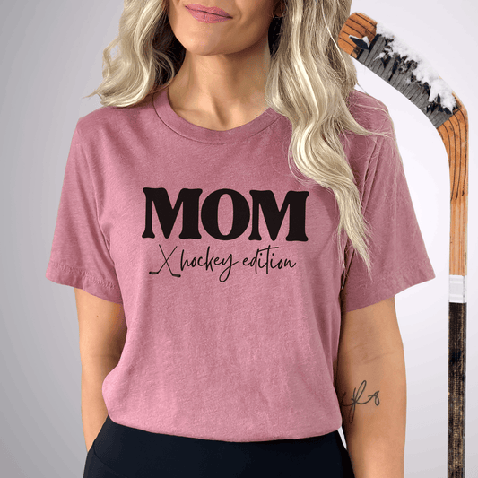 Hockey Mom Edition T-Shirt Heather Mauve / S T-Shirt