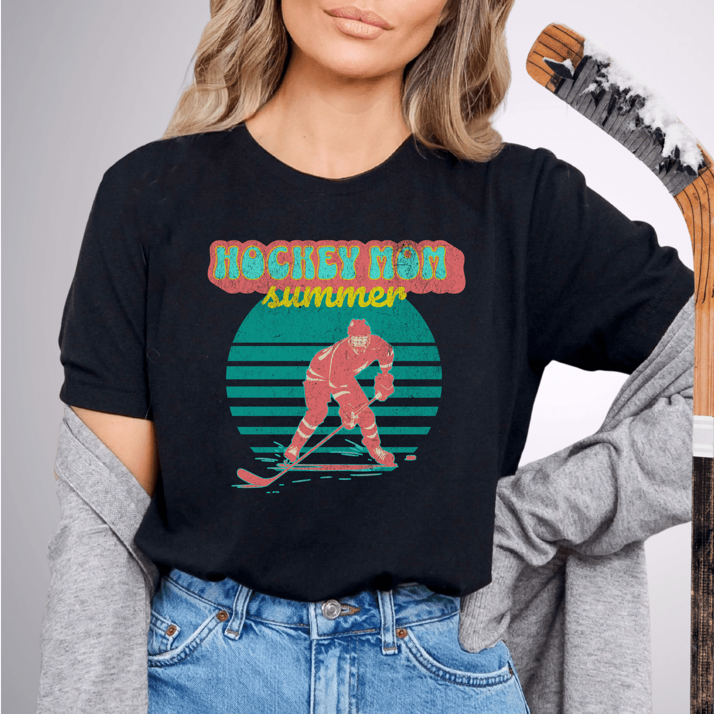 Hockey Mom Summer T-Shirt Black / S T-Shirt