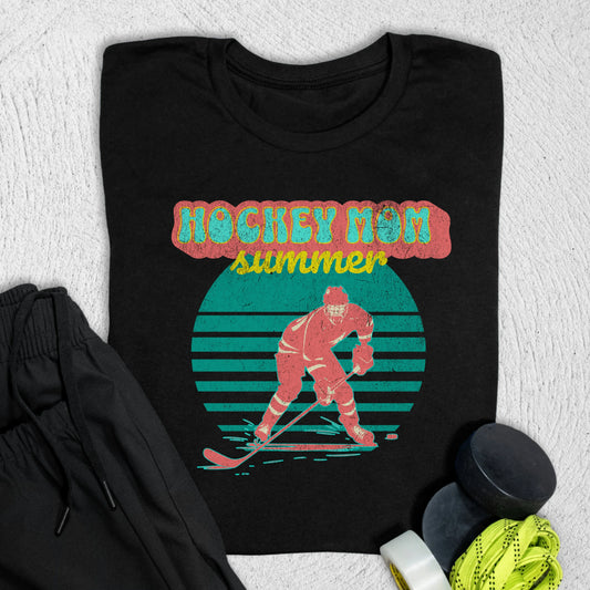 Hockey Mom Summer T-Shirt Black / S T-Shirt
