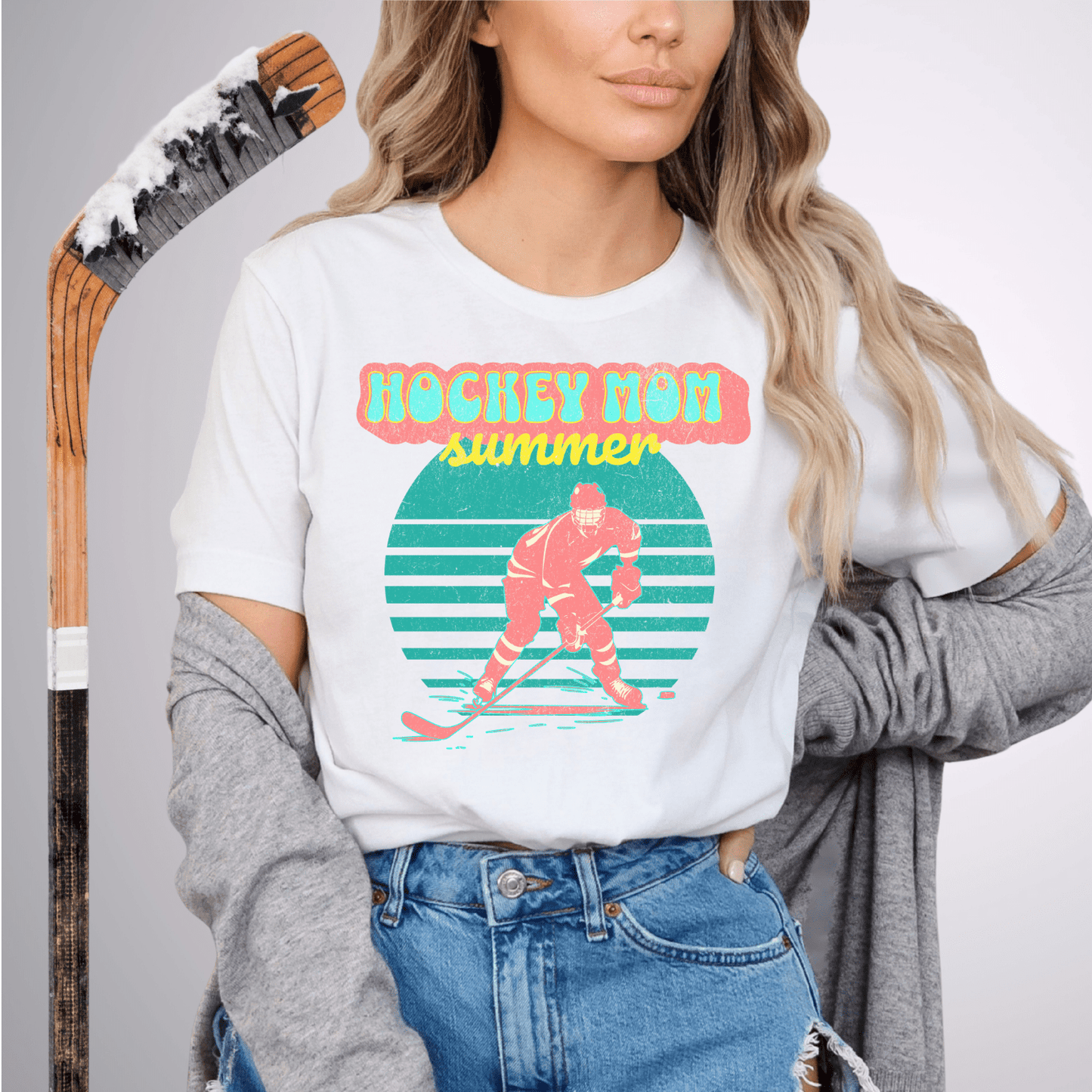 Hockey Mom Summer T-Shirt White / S T-Shirt