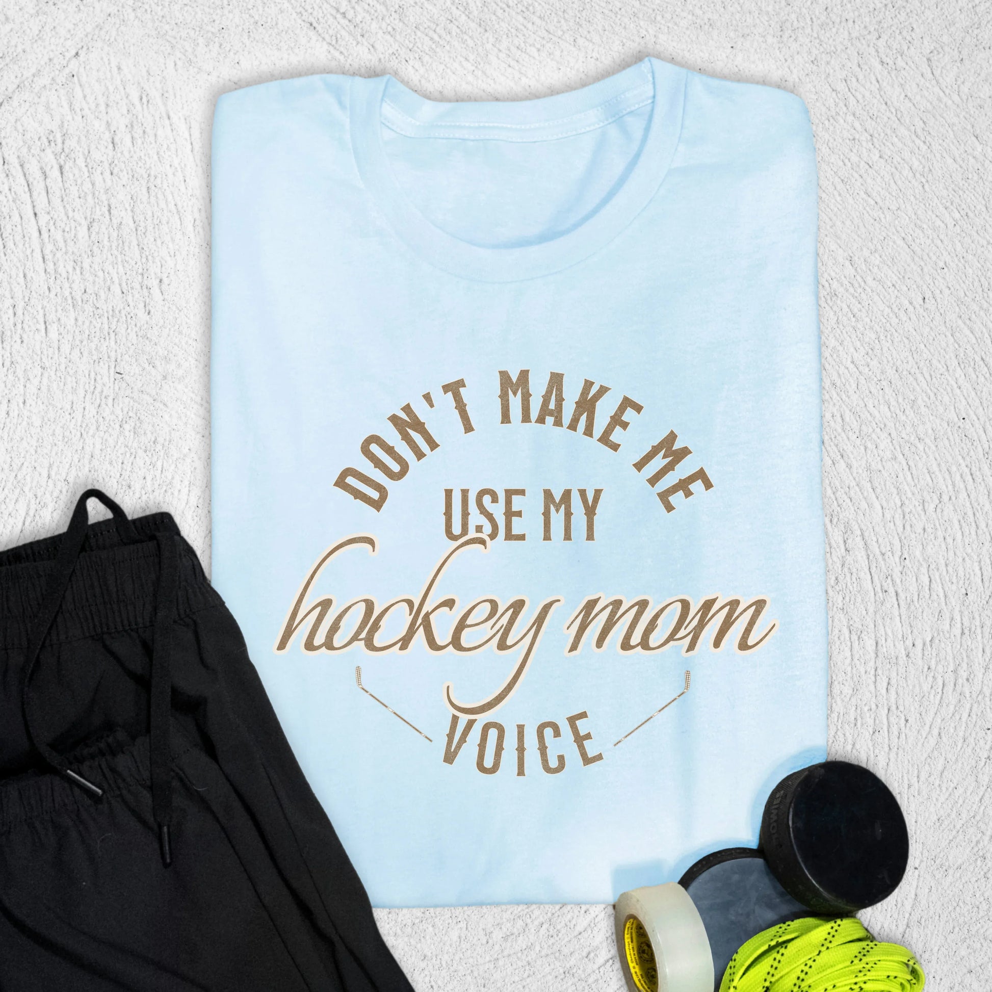 Hockey Mom Voice T-Shirt Baby Blue / S T-Shirt
