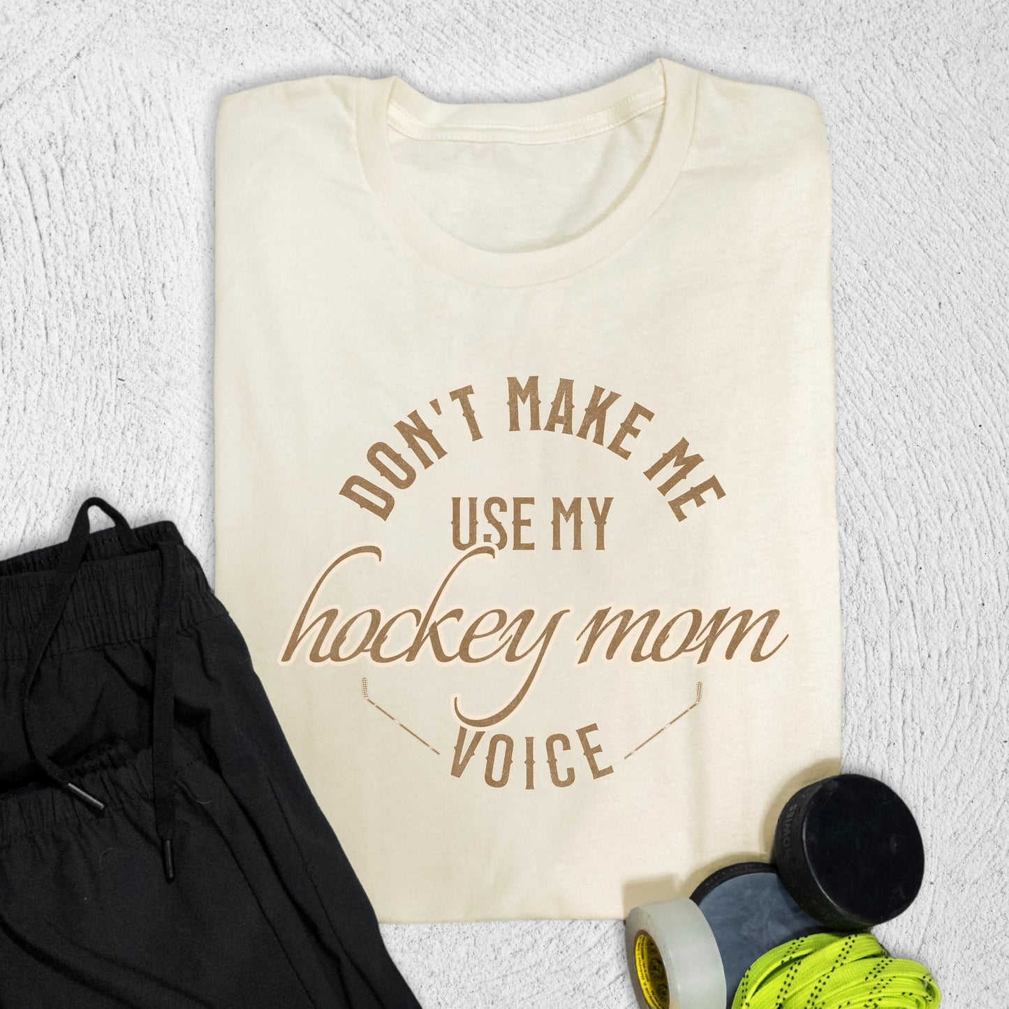 Hockey Mom Voice T-Shirt Natural / S T-Shirt