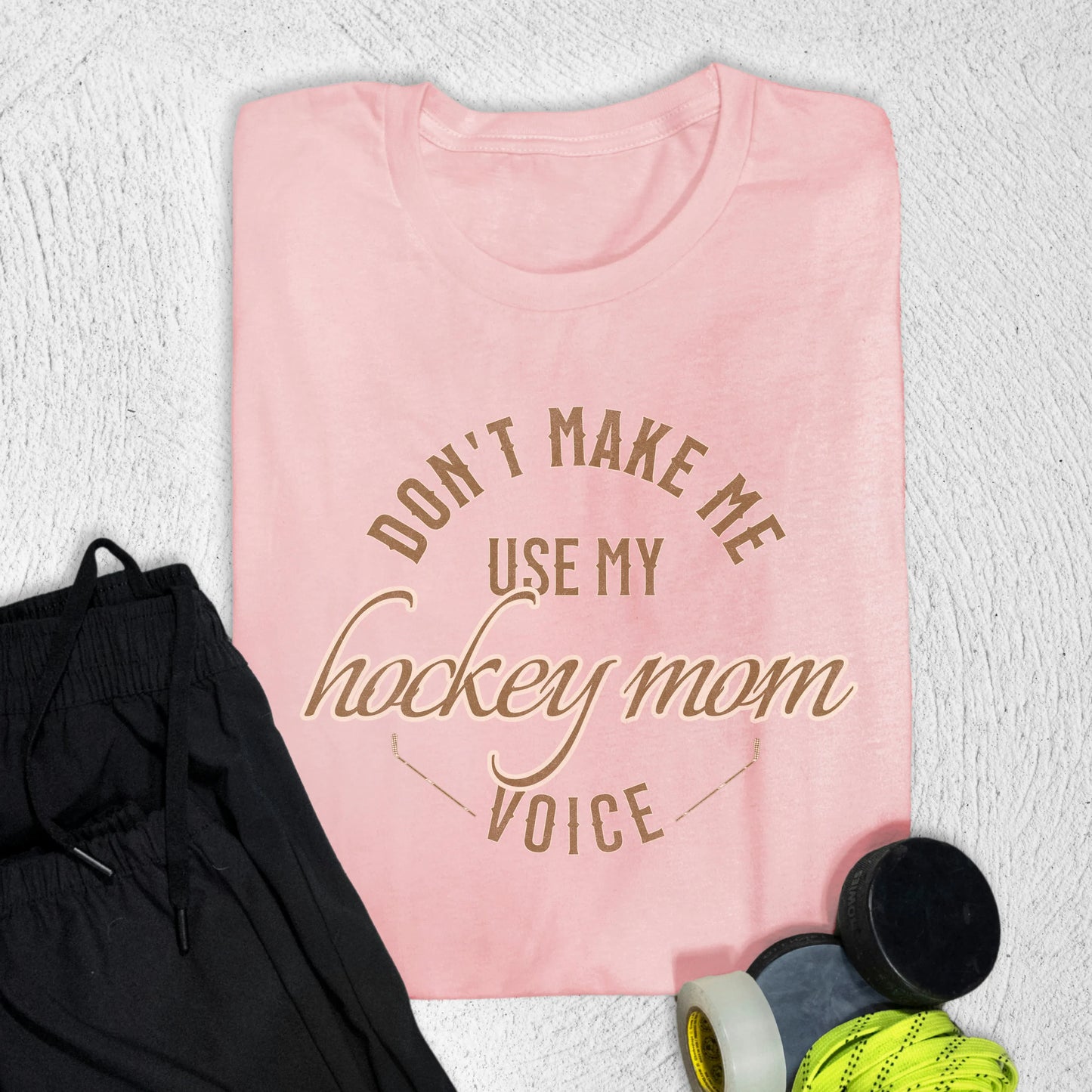 Hockey Mom Voice T-Shirt Pink / S T-Shirt