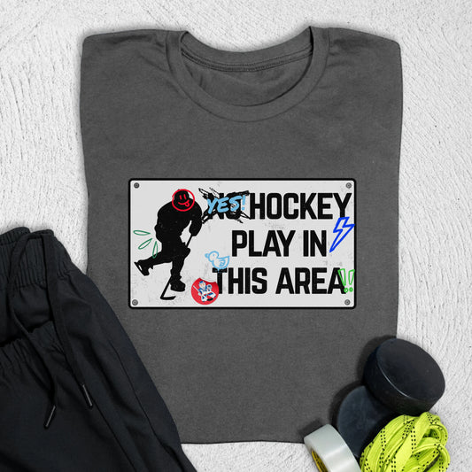 Hockey Play T-Shirt S / Asphalt T-Shirt