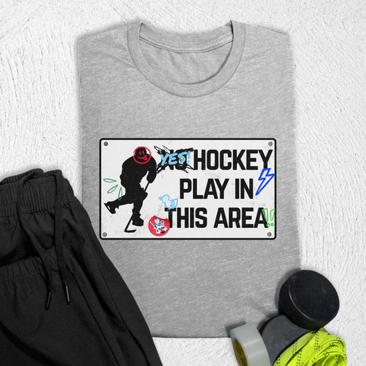 Hockey Play T-Shirt S / Athletic Heather T-Shirt