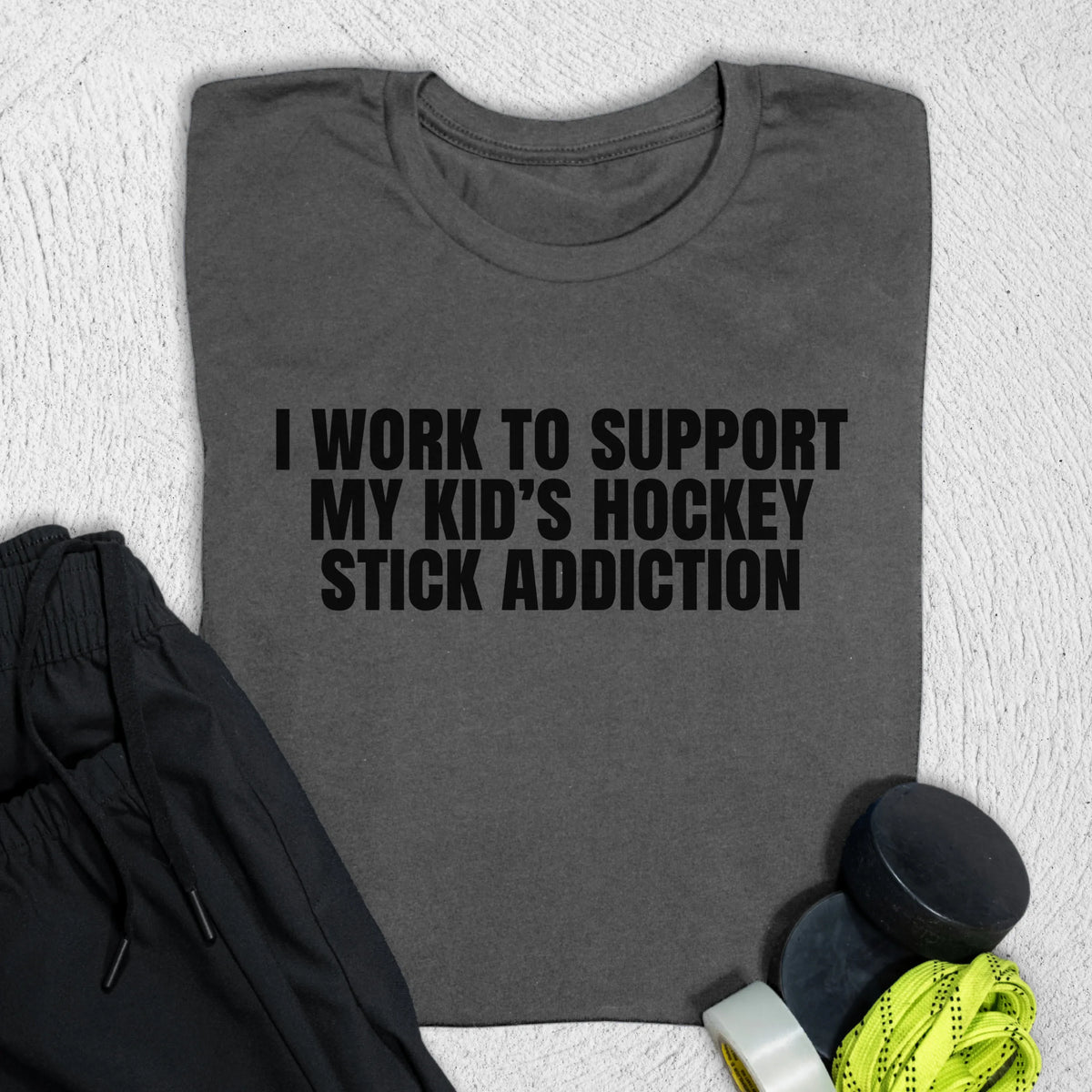Hockey Stick Addiction T-Shirt S / Asphalt T-Shirt