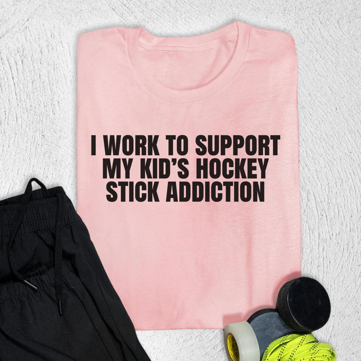 Hockey Stick Addiction T-Shirt S / Pink T-Shirt