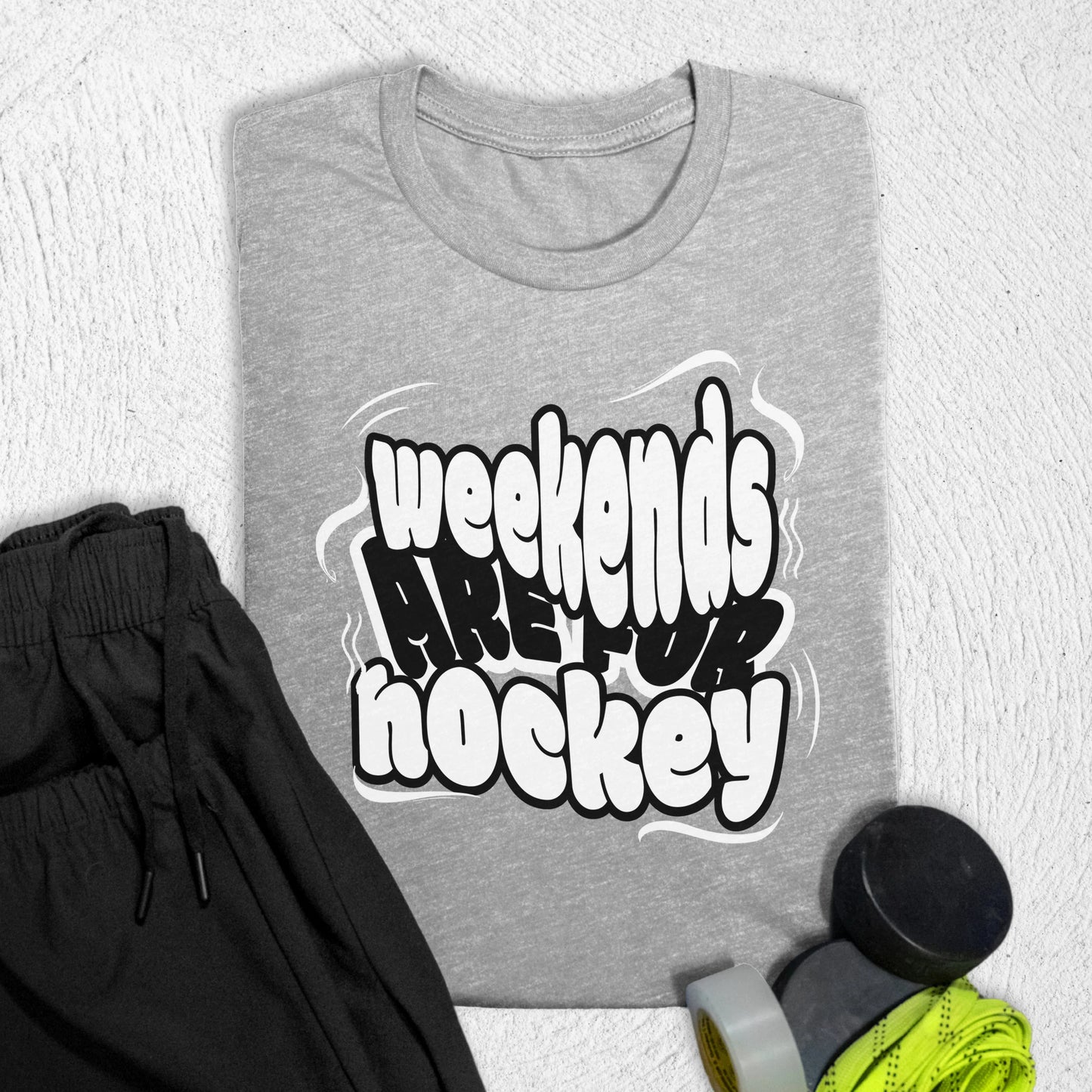 Hockey Weekends T-Shirt Athletic Heather / S T-Shirt