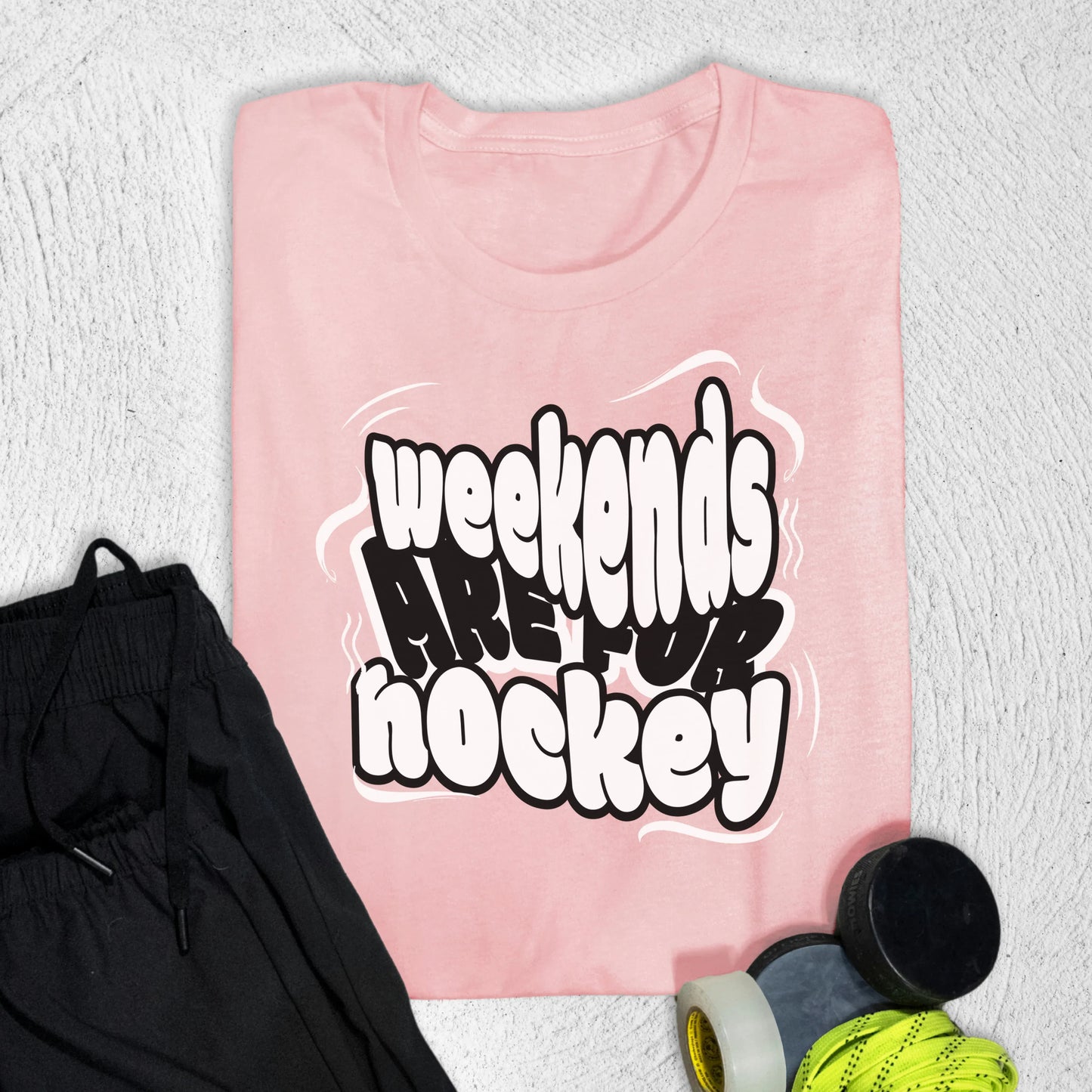 Hockey Weekends T-Shirt Pink / S T-Shirt