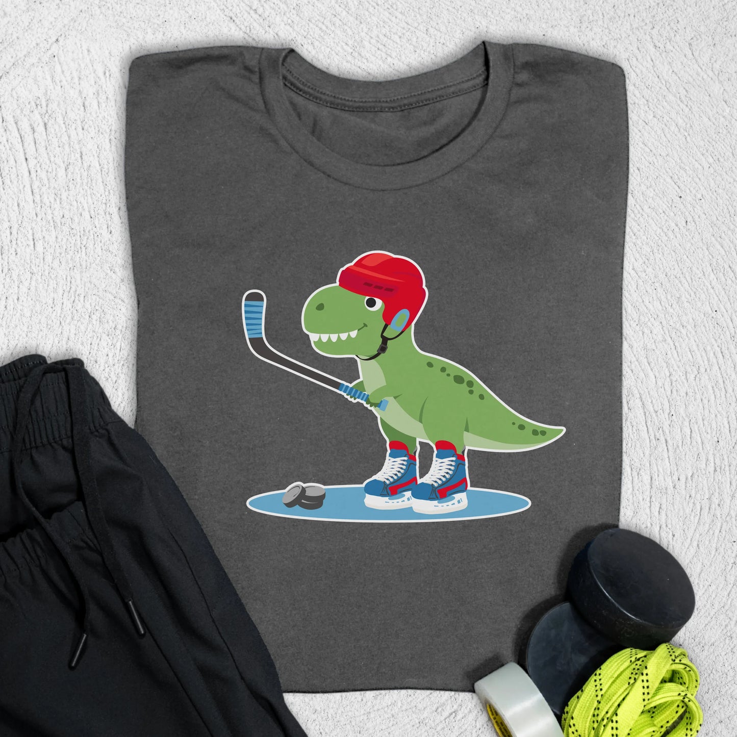Hockeysaurus T-Shirt S / Asphalt T-Shirt