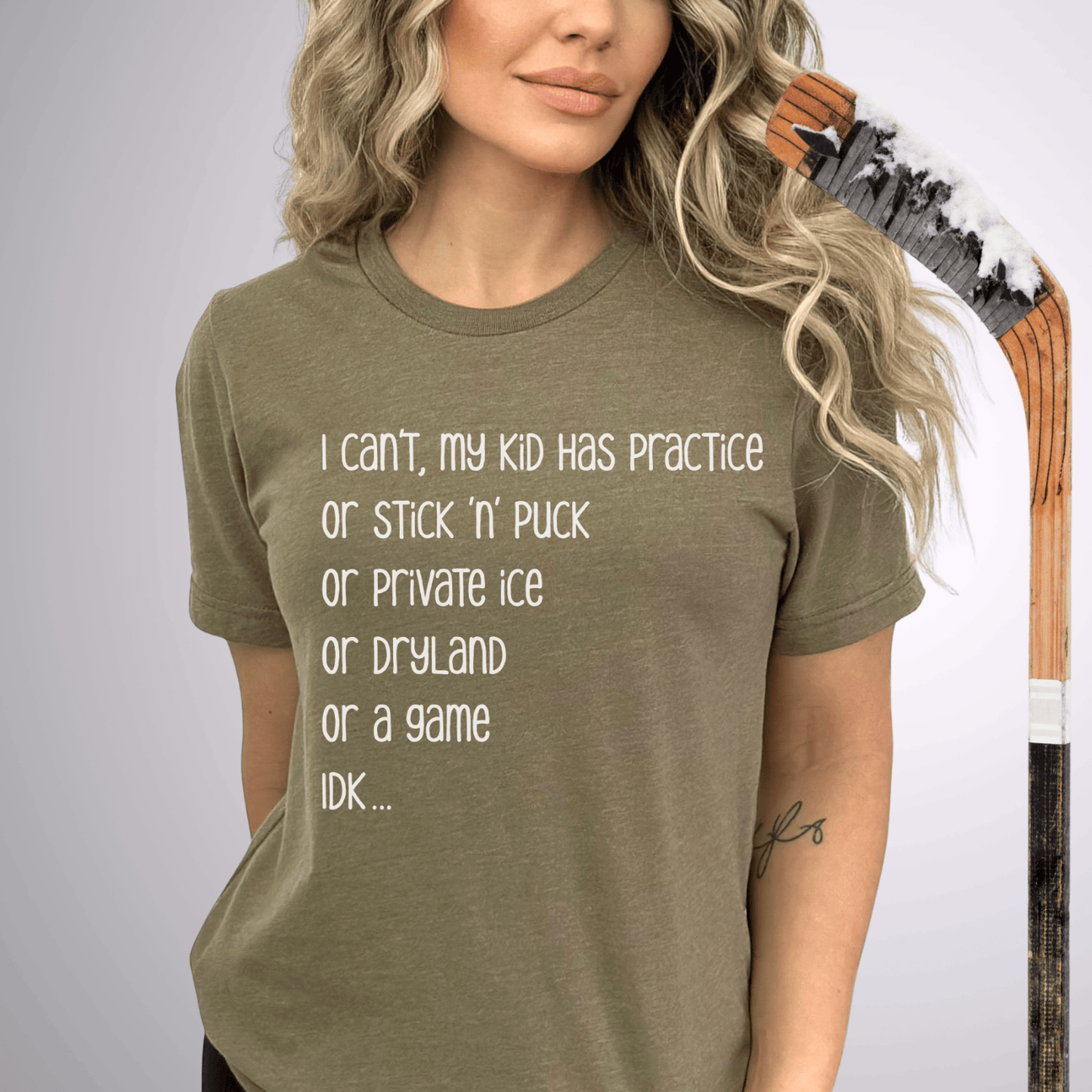 I Can't, My Kid Has IDK T-Shirt Heather Olive / S T-Shirt