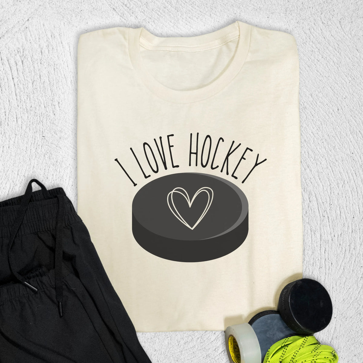 I LOVE HOCKEY T-Shirt S / Natural T-Shirt