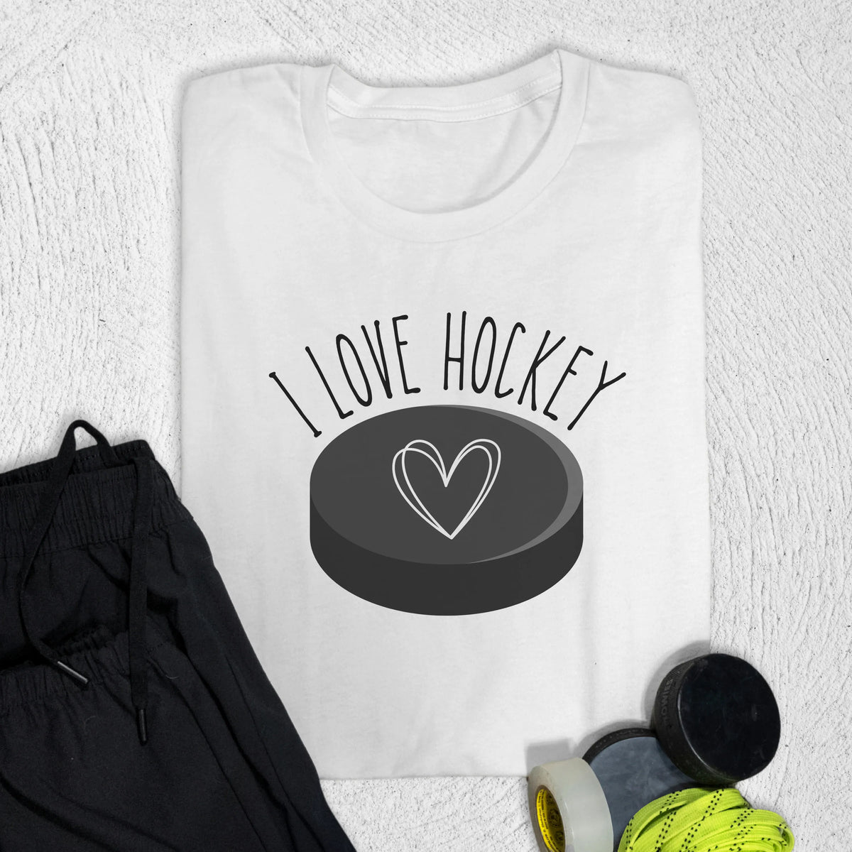 I LOVE HOCKEY T-Shirt S / White T-Shirt