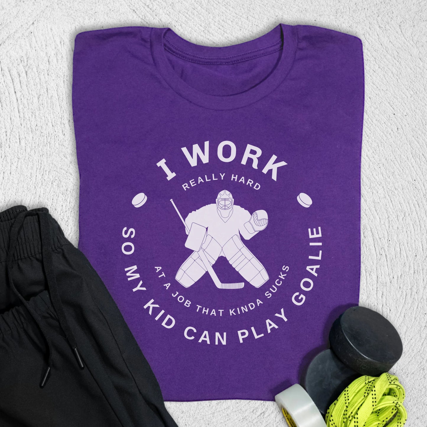 I Work Hard T-Shirt S / Team Purple T-Shirt