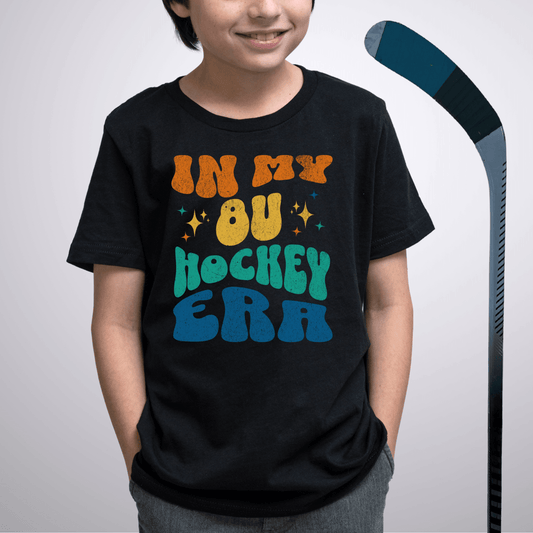 In My 8u Hockey Era T-Shirt Black / S Kids clothes