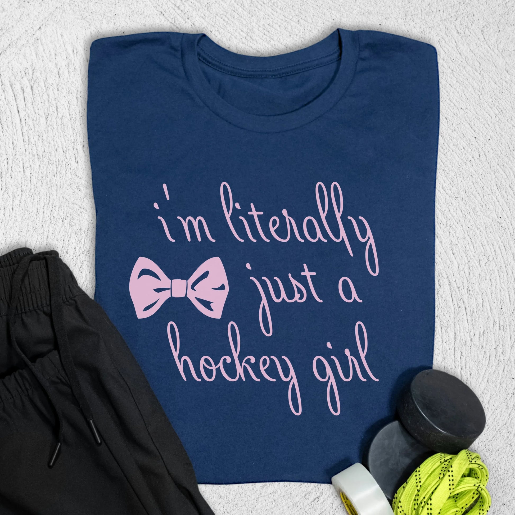 Just a Hockey Girl T-Shirt S / Navy T-Shirt